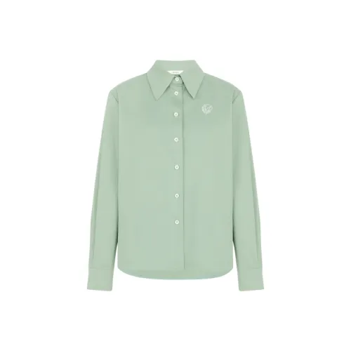 MEIYANG Мятно-зеленые Женские Рубашки