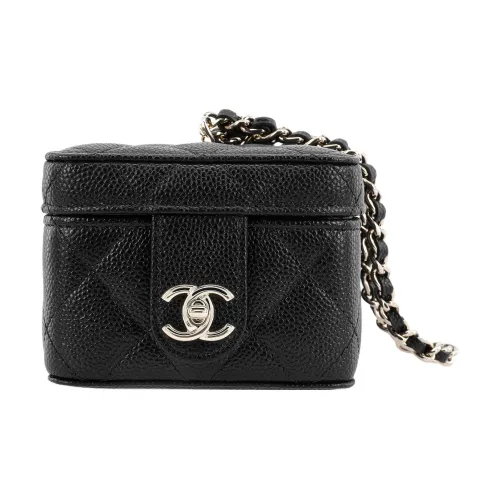 CHANEL Зернистая текстура кожа личи коровья кожа маленькая квадратная сумка сумка женская черный