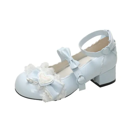 Mr. Blue Cat Грубый каблук Туфли Мэри Джейн Женские