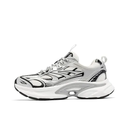 QIAODAN Песчаный Кэжуал Низкий Топ Облако PEAK Белый Серебряный Мужской