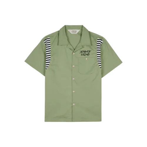 Мужские рубашки Brain Dead co-brand с зеленым яблоком