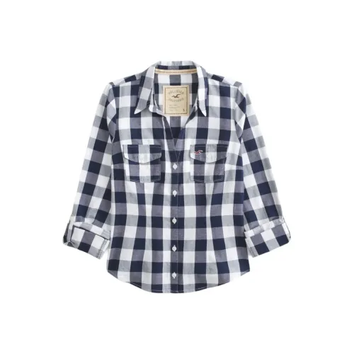 Hollister Морской Синий Женские Рубашки