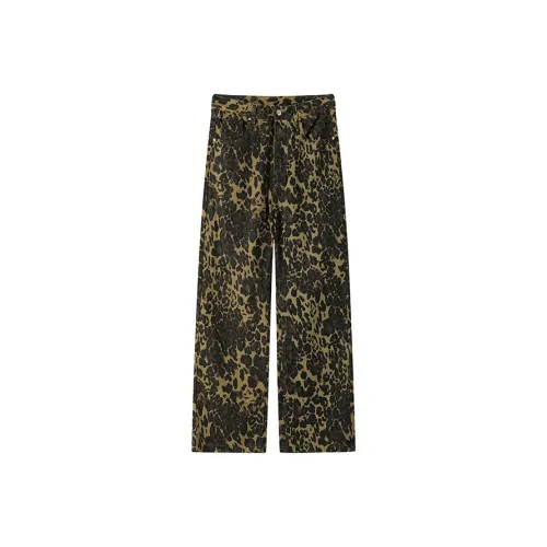 Chinpeno Леопардовый принт Брюки Унисекс Джинсы