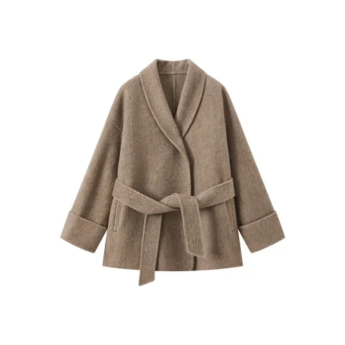 GJ HJ Овсяное молоко Кофе Женское пальто