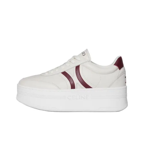 CELINE Блок Triomphe Low Топ Кроссовки для скейтбординга Женские Белые