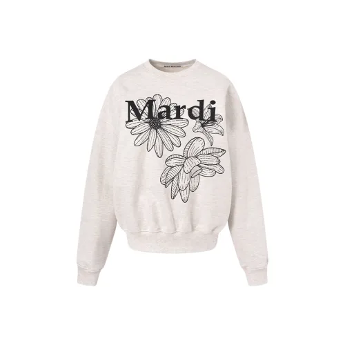 MARDI MERCREDI Three Flowers Collection Овсянка Черный Женский Свитшот