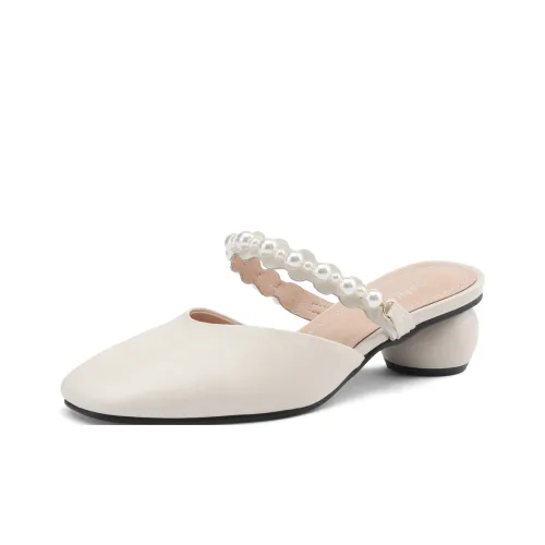 DAPHNE Тихие Домашние тапочки Женские Бежевые