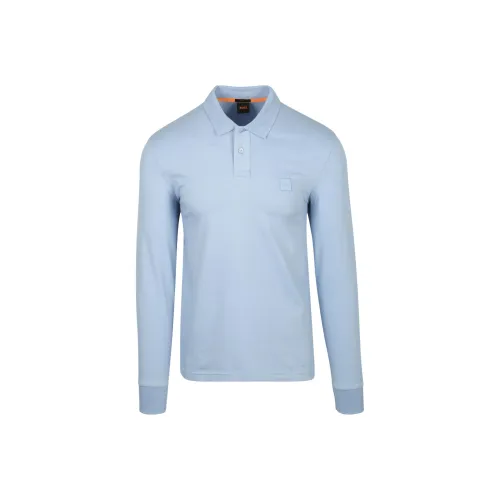 Hugo Boss Light Blue Men's Polo Hugo Boss Светло-голубая мужская поло