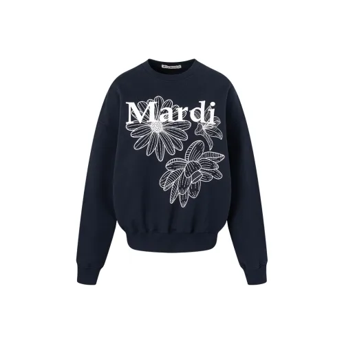 MARDI MERCREDI Three Flowers Collection Морской синий/Белый Женские Свитшоты