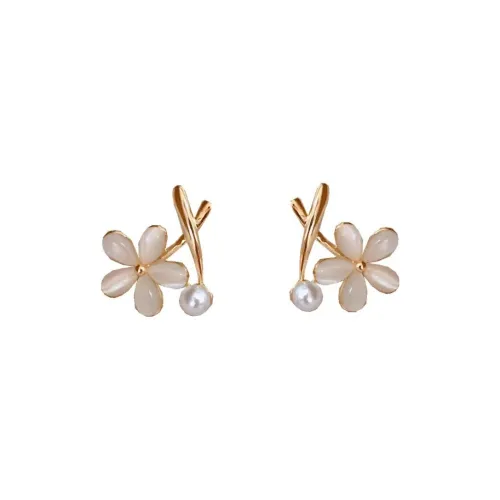 JKEM Copper Stud Earrings Women's JKEM Медные серьги-гвоздики женские