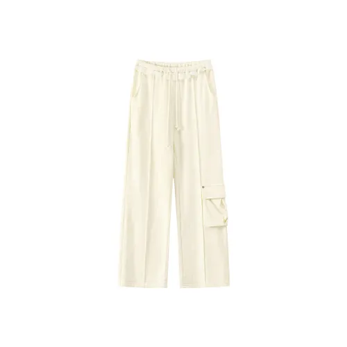CHUU Белый абрикос Женские Повседневные Штаны