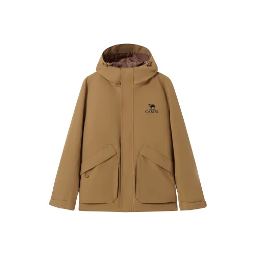 CAMEL Городской техвир Рабочий стиль Большой карман Водоотталкивающий Windproof Hooded Куртка Куртка Мужской