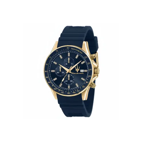 Maserati Кварцевые наручные часы силиконовый ремешок синий циферблат унисекс