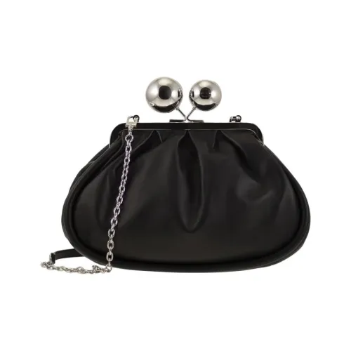 MaxMara Sheepskin Crossbody Bag Shoulder Bag Medium Unisex Black МаксМара Овчина Сумка через плечо Сумка на плечо Средняя Унисекс Черная