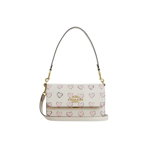 COACH Brynn Коровья кожа Сумка через плечо Средняя Женская Мел Белый