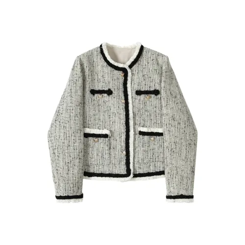 DOKZB Экрю Пальто Женские Куртки