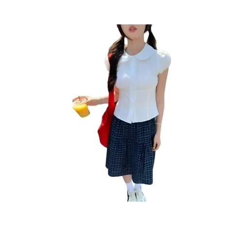 DOSOHEB Рукав-буф рубашка женские