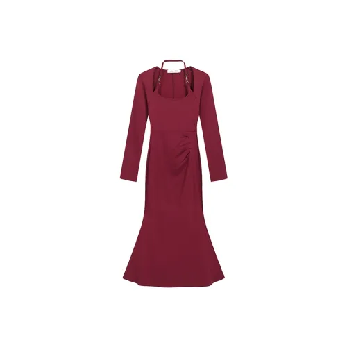 WUSHANSHAN Длинное платье с длинными рукавами женское