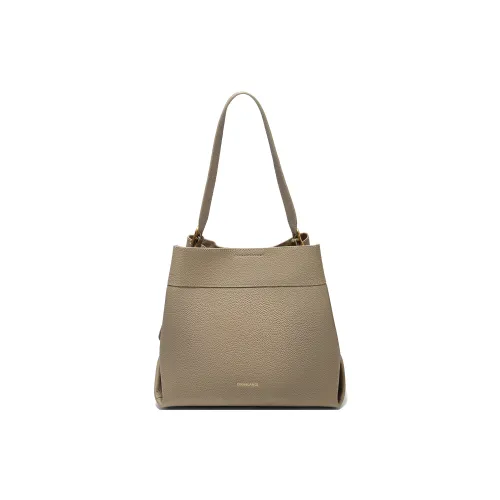 BELLE Корова Кожа Ведрообразная Сумка Сумка через плечо Средняя Женская Серый Коричневый