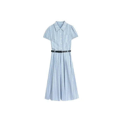 XIAOLIZI Синий Женские Платья без рукавов