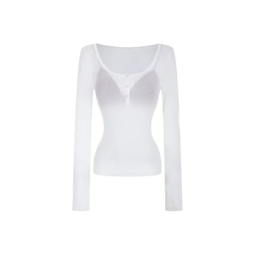 BSEVENI Белый Женский Трикотаж