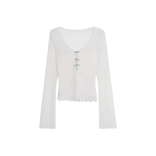 Wang Leshi Белые Женские T-рубашки