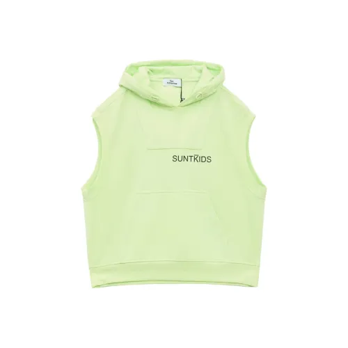 SUNTOMORROW Толстовка 2025 Spring Summer Яблоко Зеленый Натуральный Белый Подростки