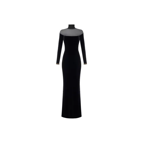 Elisabetta Franchi Длинное платье с длинными рукавами женское