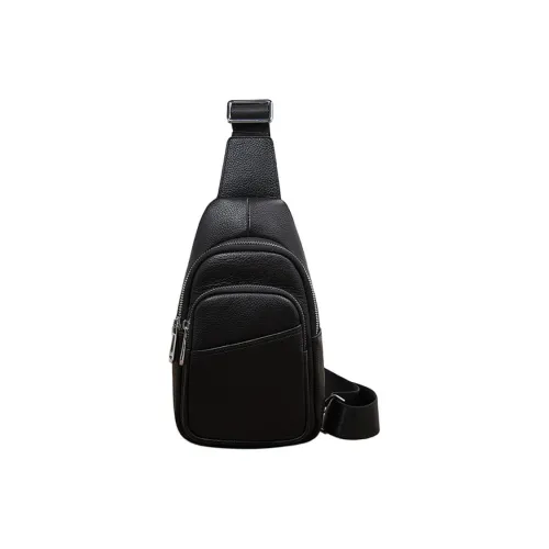 Old Man's Head Сумка через плечо из лощеной коровьей кожи Мужская Черная