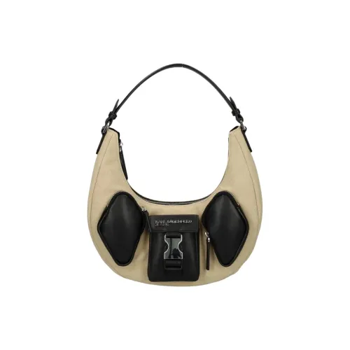 KARL LAGERFELD Хлопок Полумесяц Сумка Маленькая Женская Бежевая