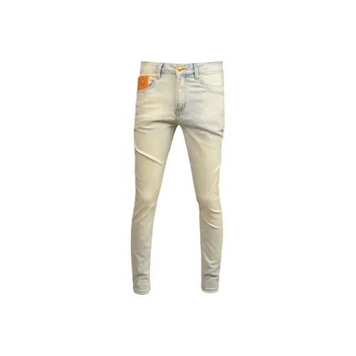 Devanro Ice White Blue Men's Jeans Devanro Ледяной Белый Синий Мужские Джинсы