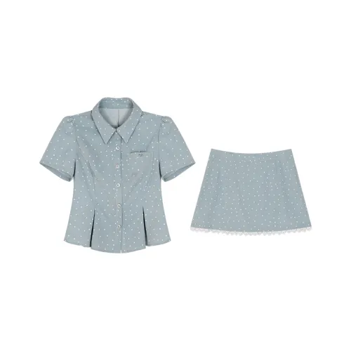 Рубашка + Юбка Женские Комплекты с Юбкой