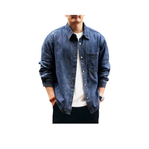 GELANLU Весенний и Осенний Рубашка Свободный крой Унисекс