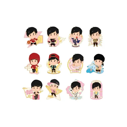 POP MART Коллаборация Edition ChouChou World Travel Collection Значок Слепые коробки Одиночная Слепая коробка Полная коробка 12 шт