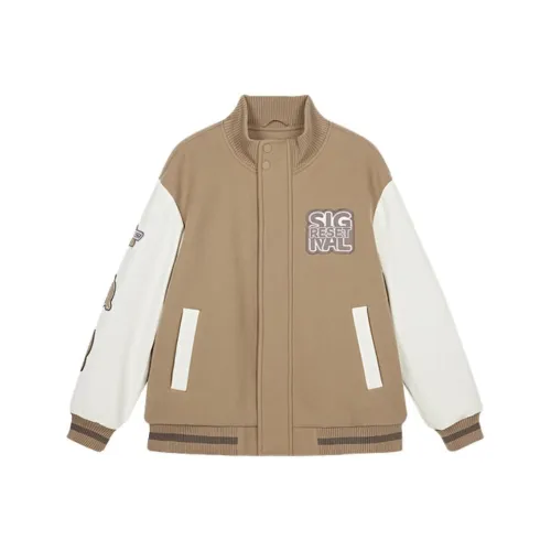 QIAODAN Хлопковый пуховик Мужской Гриб Кремовый Белый