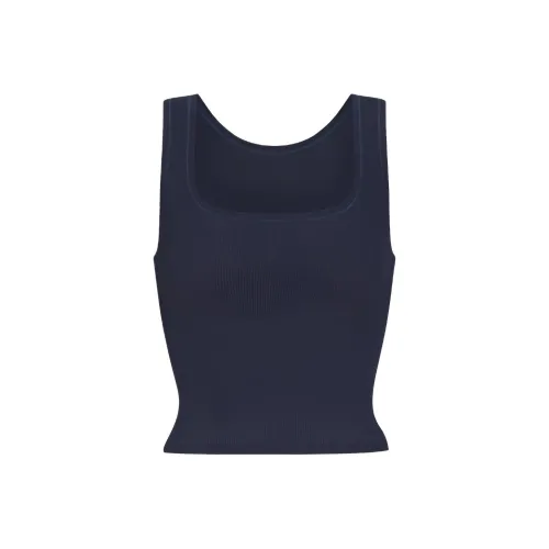 SKIMS Майка Женская Морской Синий Темно-Синий