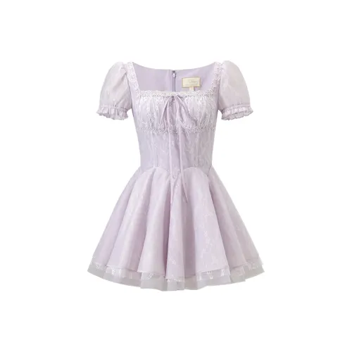 ACAINES Короткое платье с короткими рукавами женское