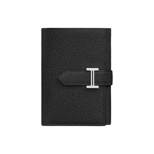 HERMES Bearn Mysore Шевро Кошелек Женские 89 Черный