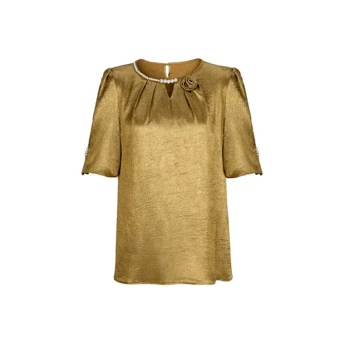 TANGXI Золото Женские Рубашки