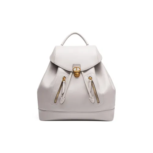 CHRISDIEN DENY Рюкзак из коровьей кожи Женские Хаки Серый Белый Черный