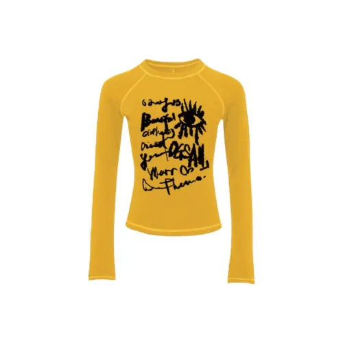 IUNOP Желтые Женские T-рубашки