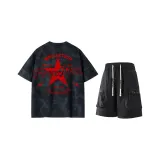 Черная (Красная) футболка + черные шорты