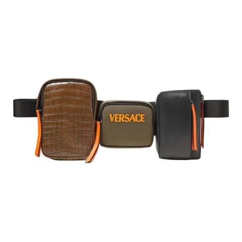 VERSACE Корова Кожа Бананка Мужская Многоцветная