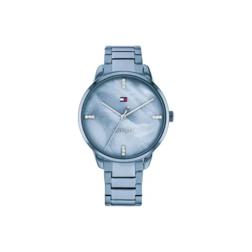 Tommy Hilfiger Женские часы Кварцевый механизм Ремешок из нержавеющей стали 36 мм Синий циферблат