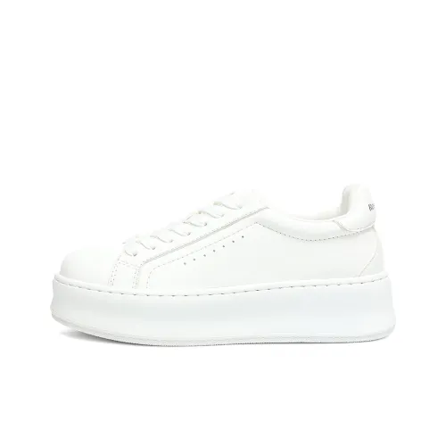 Rosa Bianca Легкий визуально увеличивает рост Низкие кроссовки для скейтбординга Женские Белые