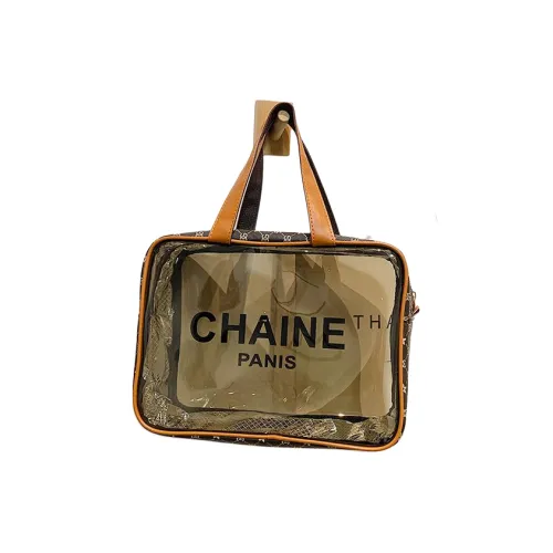 OMGD Большая емкость премиальный Feel прозрачный кейс для макияжа винтажный буква переносной женский