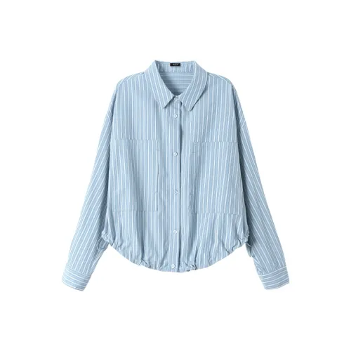 LUYOUYE Чистая вода Синий Женская Рубашка