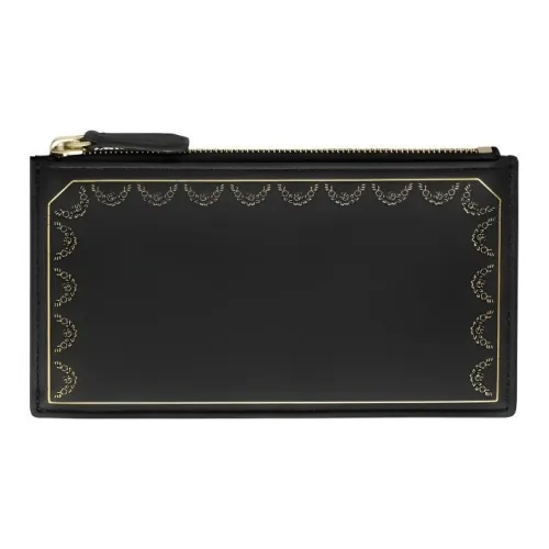 Cartier Guirlande Коровья кожа Держатель для карт Женские Черный