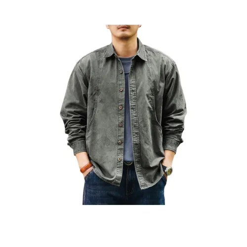 GELANLU Весенний и Осенний Рубашка Свободный крой Унисекс