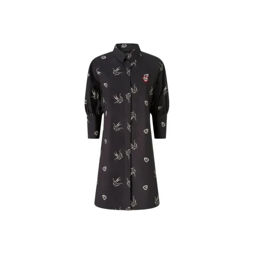 PINKO Fw25 Длинное Платье с Длинными Рукавами Женское